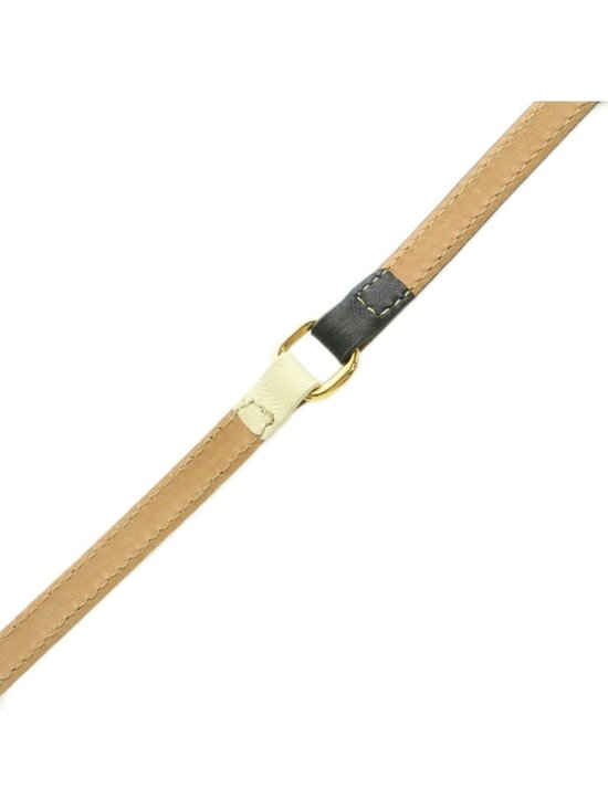 Fendi Belt Leather Bicolor Slim Black Off White main image 5